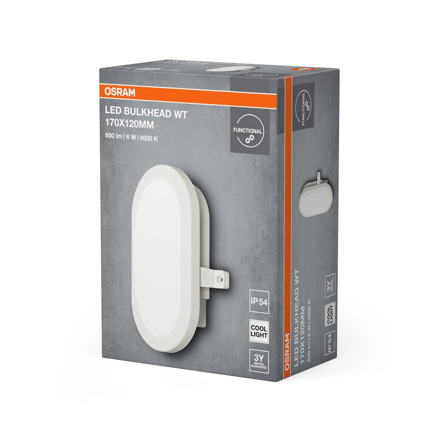 Osram - LED udendørs vægarmatur BULKHEAD LED/6W/230V IP54 hvid