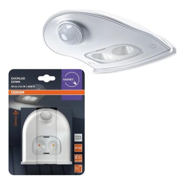 Osram - LED udendørs vægarmatur med sensor DOORLED LED/0,5W/3xAA IP54 hvid