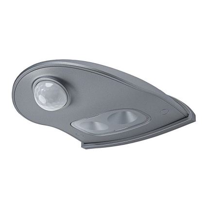 Osram - LED udendørs væglampe med sensor DOORLED LED/0,5W/3xAA IP54 sølvfarvet