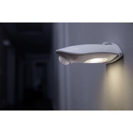 Osram - LED udendørs vægarmatur med sensor DOORLED LED/0,5W/3xAA IP54 hvid