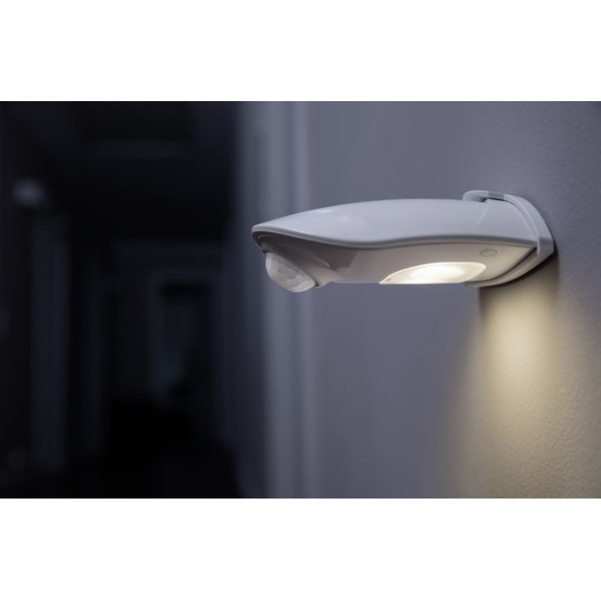 Osram - LED udendørs vægarmatur med sensor DOORLED LED/0,5W/3xAA IP54 hvid