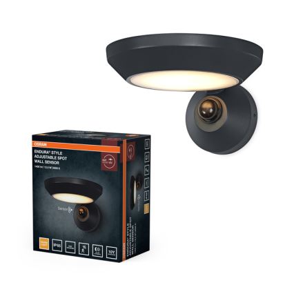 Osram - LED Udendørs væglampe med skumrings- og bevægelsessensor ENDURA STYLE LED/12W/230V IP65