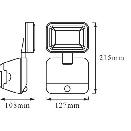 Osram - LED udendørs vægmonteret projektør med sensor BATTERY LED/4W/4xD IP54