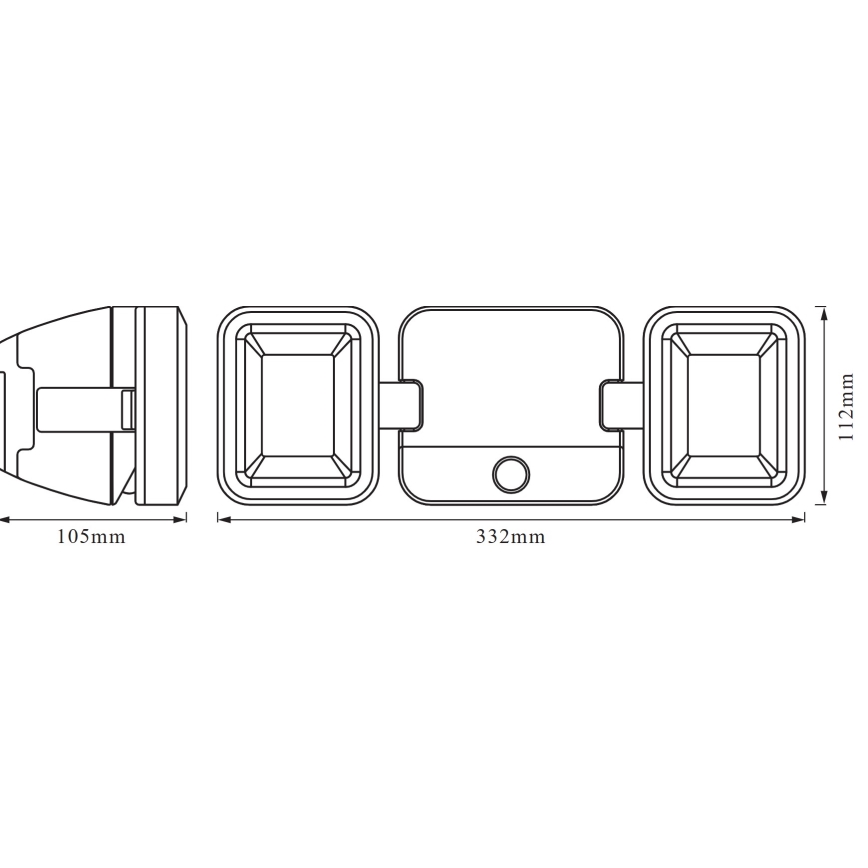 Osram - LED udendørs vægreflektor med sensor BATTERY 2xLED/5W/4xD IP54