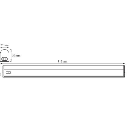 Osram - LED-underlimet armatur BATTEN LED/4W/230V 30 cm