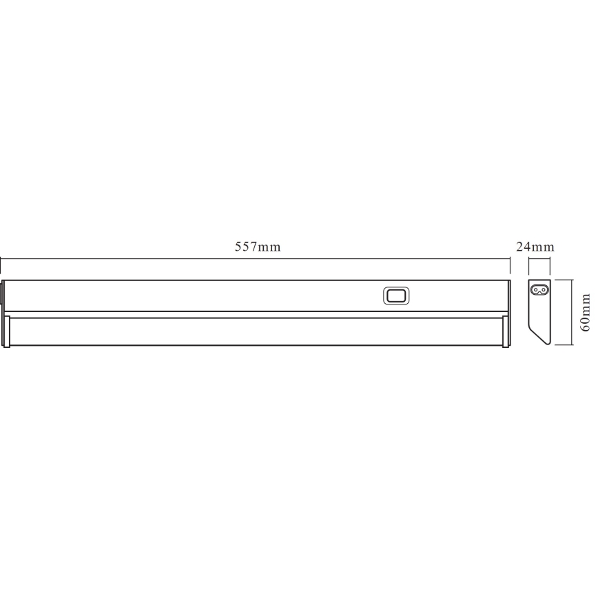Osram - LED underskabsarmatur LINEAR LED/10W/230V 3000K 55,7 cm sølv
