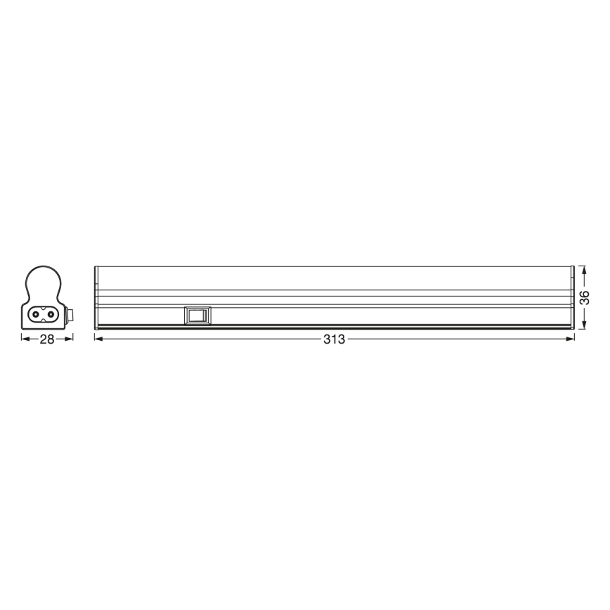 Osram - LED underskabslampe med bevægelsessensor BATTEN LED/4W/230V 3000K 32 cm hvid