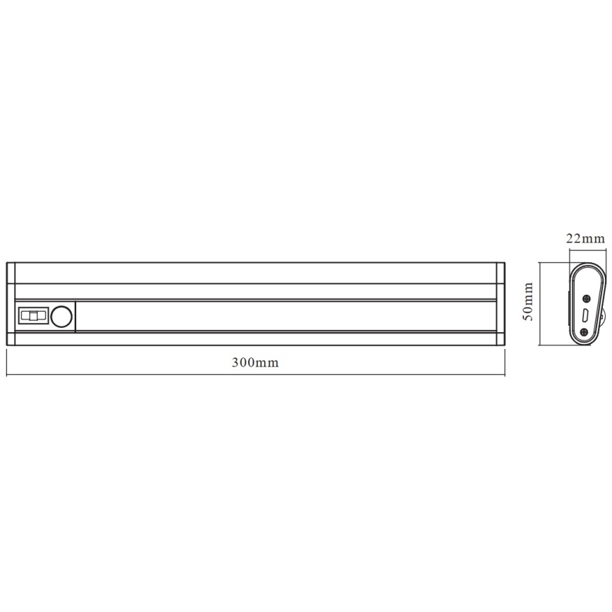 Osram - LED underskabsarmatur med sensor MOBILE LED/1,5W/3,7V 1800 mAh