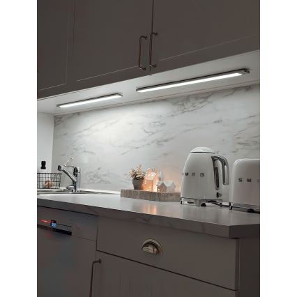 Osram - LED underskabslampe med bevægelses- og skumringssensor LINEAR LED/3,2W/3,7V 500 mAh 3000/4000/6500K 40 cm grå