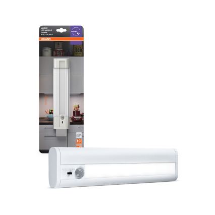 Osram - LED underskabslampe med bevægelses- og skumringssensor LINEARLED LED/1,9W/6V 4xAA 4000K 21,4 cm hvid