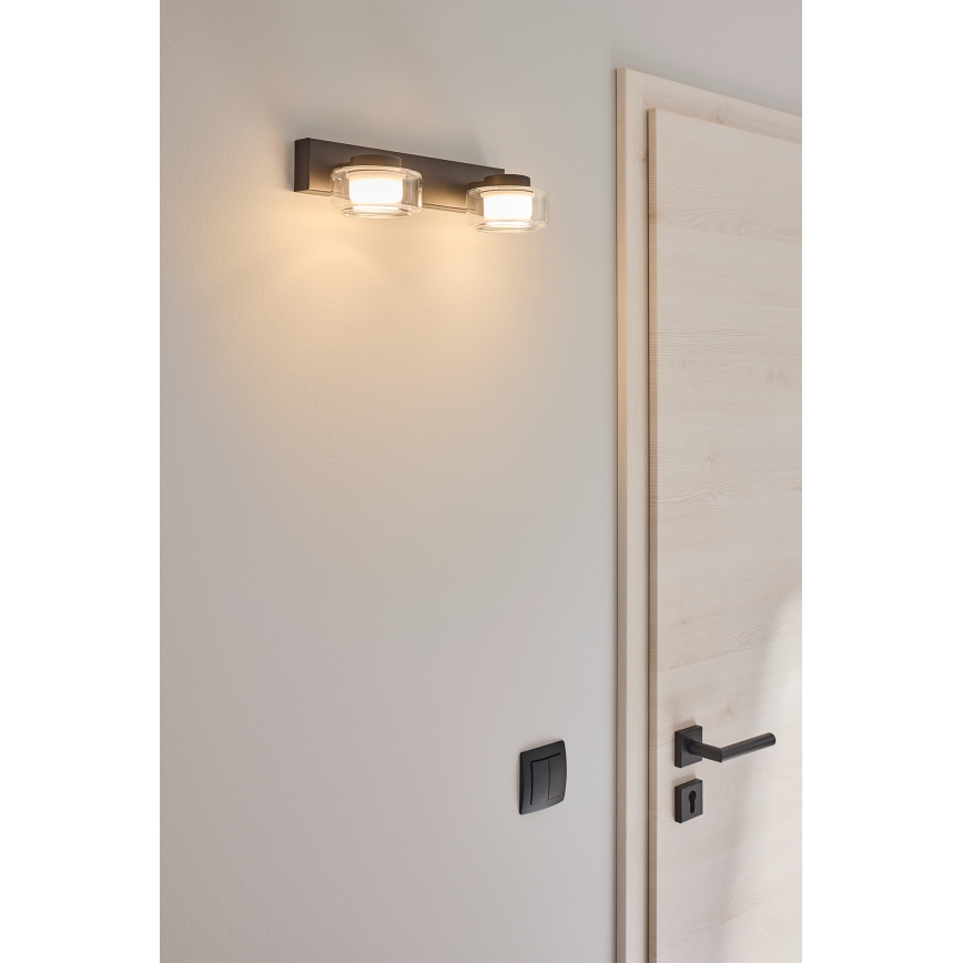 Osram - LED vægarmatur til badeværelset ORBIS FLAME 2xLED/5,5W/230V 3000/4000K IP44 sort