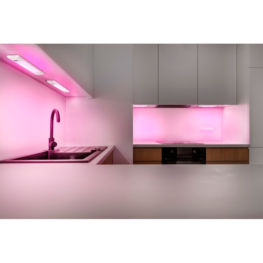 Osram - LED RGBW Dæmpbar underskabslampe med bevægelsessensor LINEAR EDGE LED/4W/230V 30 cm hvid + fjernbetjening