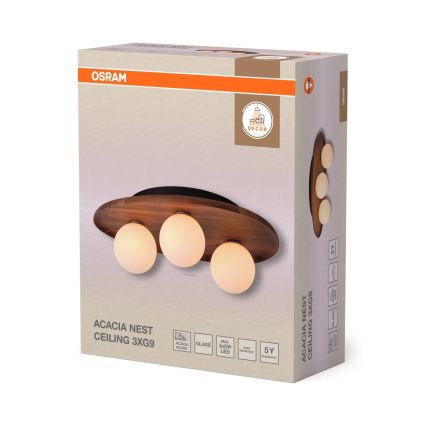 Osram - Loftlampe ACACIA NEST 3xG9/5W/230V akacietræ