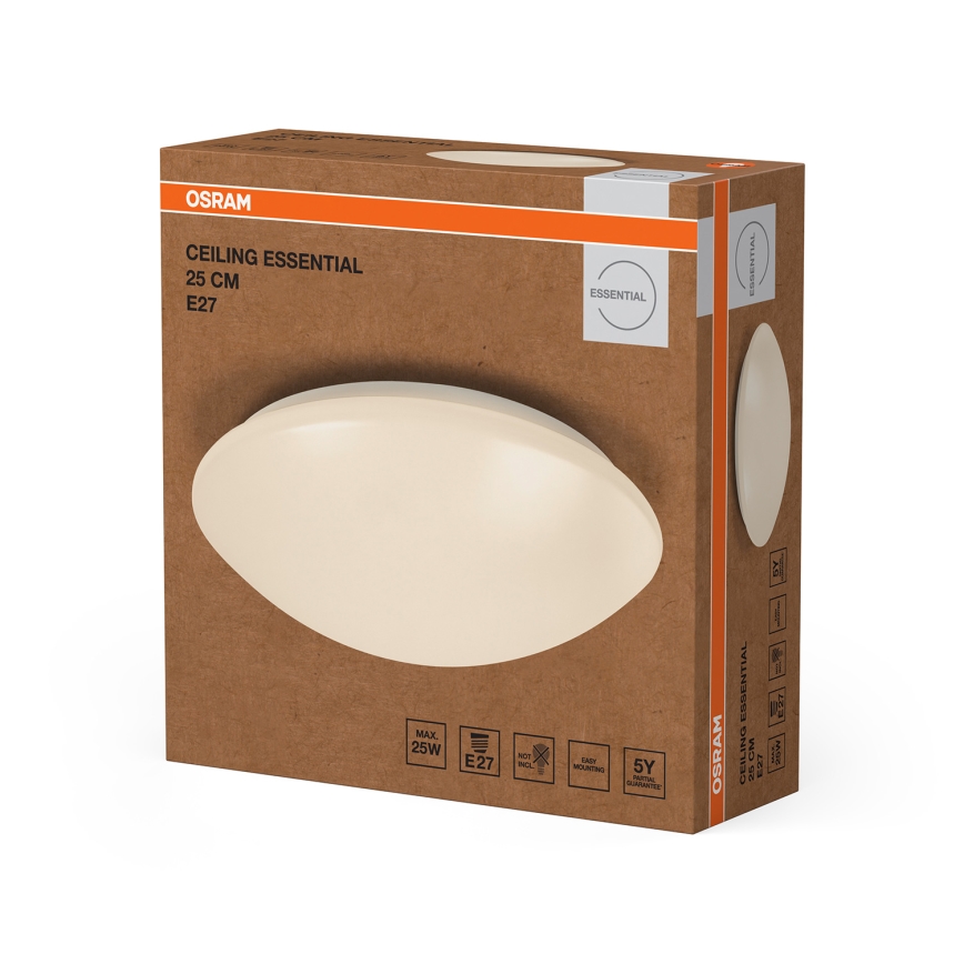 Osram - Loftlampe CEILING ESSENTIAL 1xE27/25W/230V Ø 25 cm hvid