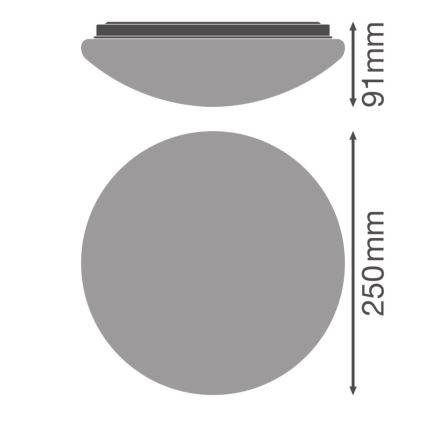 Osram - Loftlampe CEILING ESSENTIAL 1xE27/25W/230V Ø 25 cm hvid
