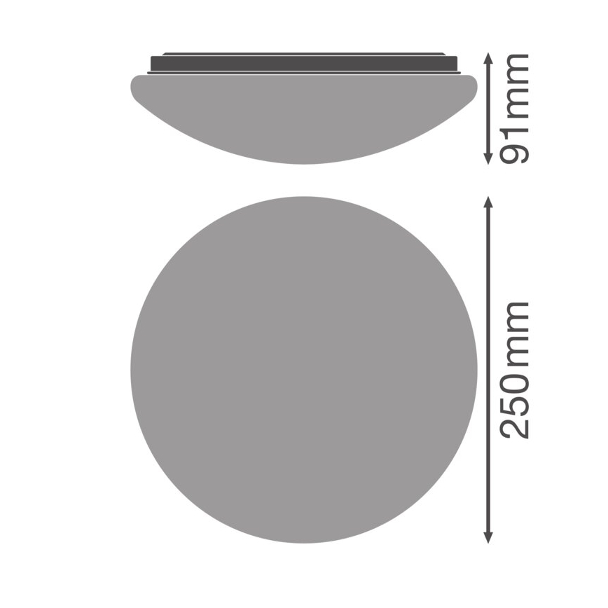 Osram - Loftlampe CEILING ESSENTIAL 1xE27/25W/230V Ø 25 cm hvid