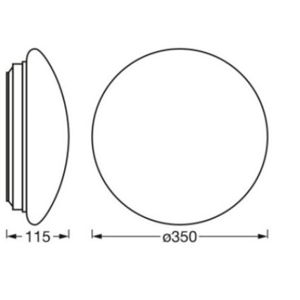 Osram - Loftlampe CEILING ESSENTIAL 2xE27/25W/230V Ø 35 cm hvid