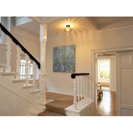 Osram - Loftlampe DECOR SMOKE 1xE27/12W/230V Ø 28 cm sort/røget grå