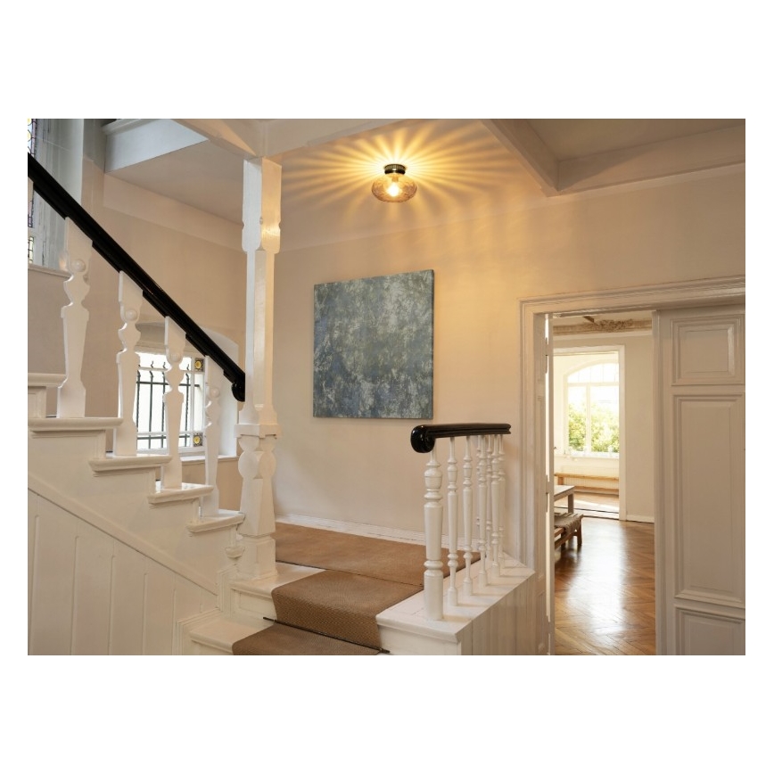 Osram - Loftlampe DECOR SMOKE 1xE27/12W/230V Ø 28 cm sort/røget grå