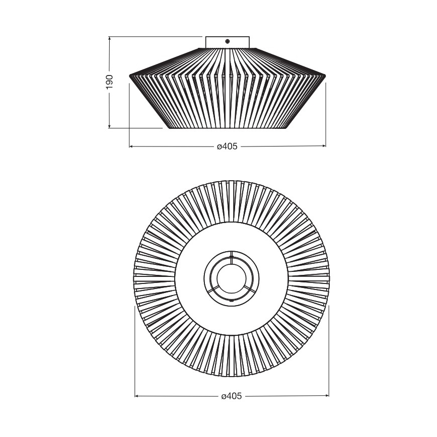 Osram - Loftlampe DECOR STRIPES 1xE27/10W/230V Ø 40,5 cm beige