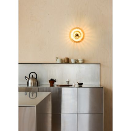 Osram - Loftlampe GOLD GLASS 1xE27/12W/230V Ø 28 cm guld/røget beige