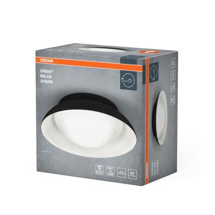 Osram - Loftlampe ORBIS MILAN 2xE27/10W/230V Ø 30,5 cm sort