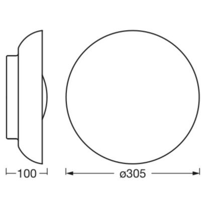 Osram - Loftlampe ORBIS MILAN 2xE27/10W/230V Ø 30,5 cm sort