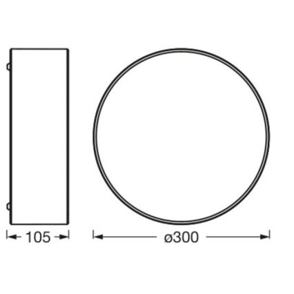 Osram - Loftlampe ORBIS PARIS 1xE27/25W/230V Ø 30 cm cremefarvet