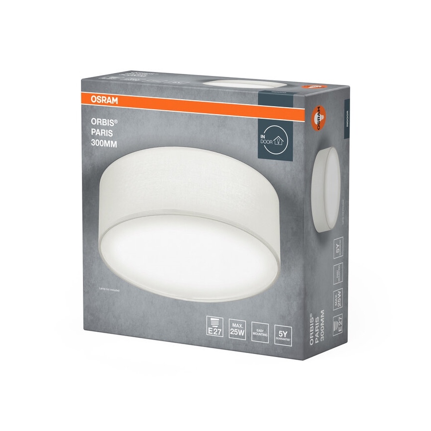 Osram - Loftlampe ORBIS PARIS 1xE27/25W/230V Ø 30 cm hvid