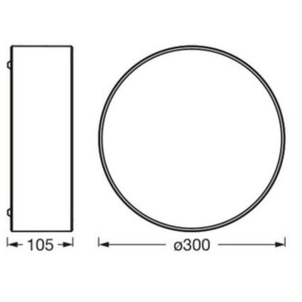 Osram - Loftlampe ORBIS PARIS 1xE27/25W/230V Ø 30 cm hvid