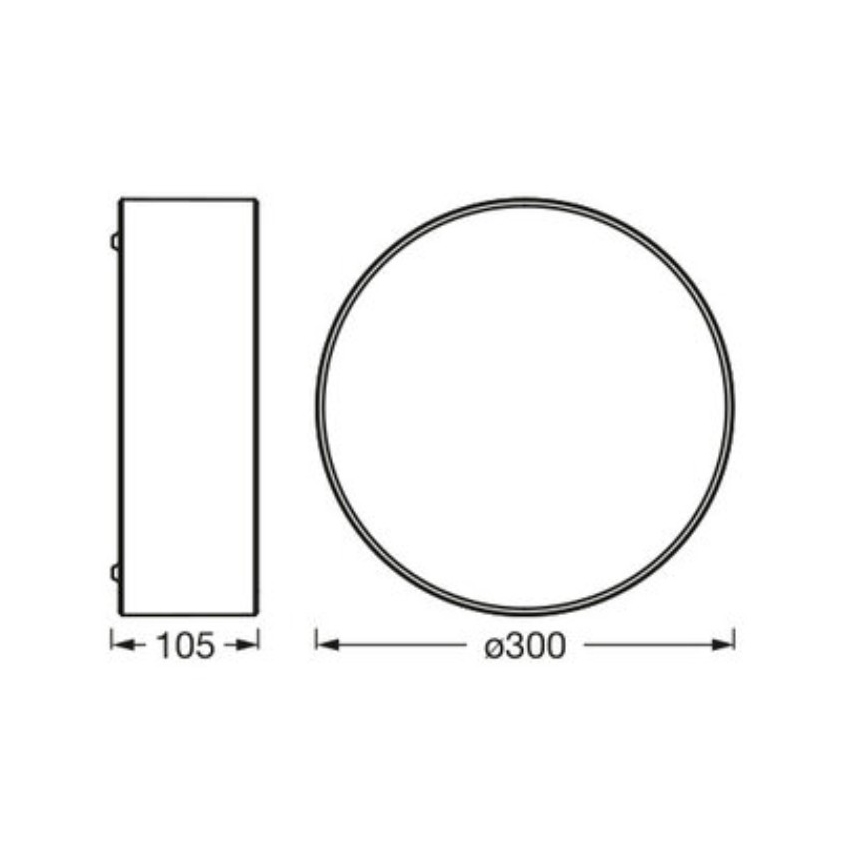 Osram - Loftlampe ORBIS PARIS 1xE27/25W/230V Ø 30 cm hvid