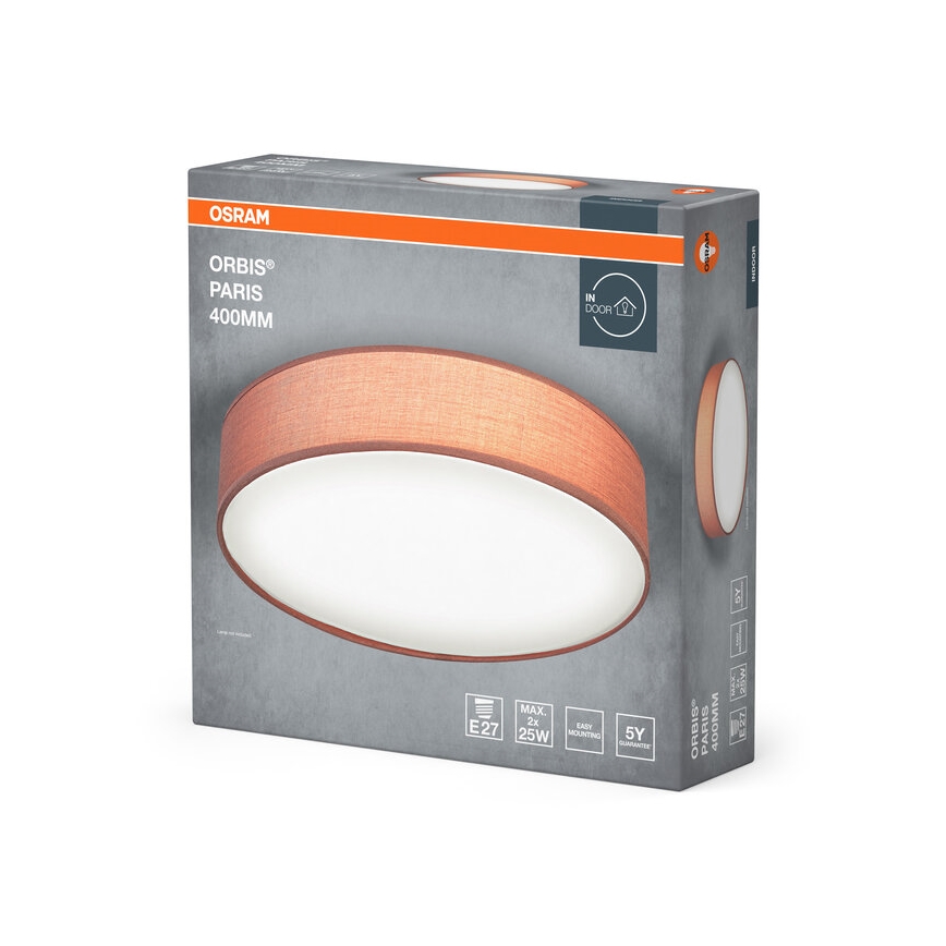 Osram - Loftlampe ORBIS PARIS 2x E27/25W/230V Ø 40 cm, brun