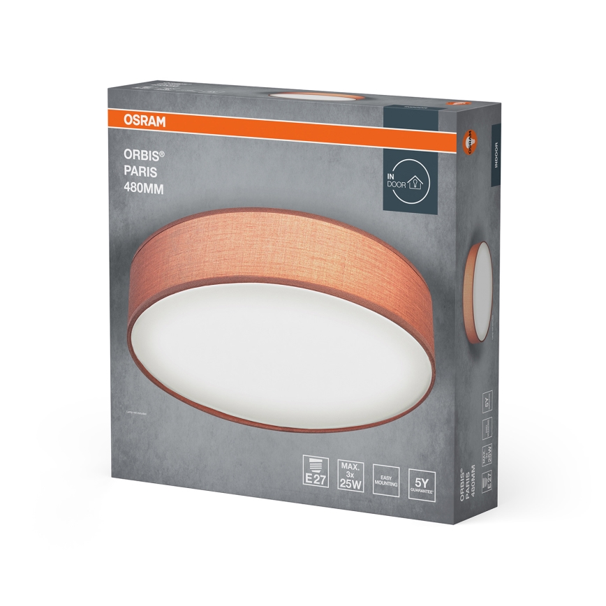 Osram - Loftlampe ORBIS PARIS 3xE27/15W/230V Ø 48 cm brun