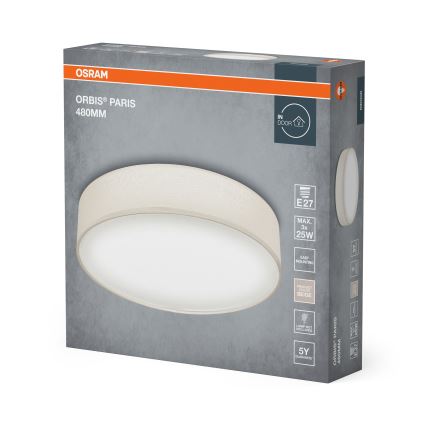 Osram - Loftlampe ORBIS PARIS 3xE27/25W/230V Ø 48 cm cremefarvet