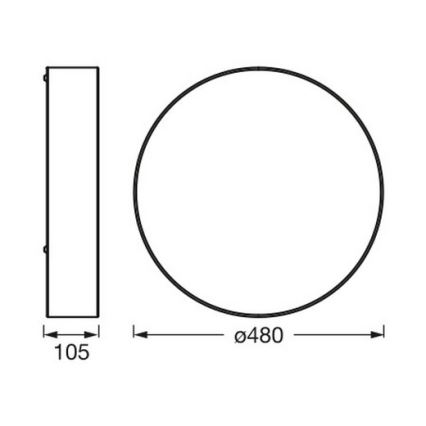 Osram - Loftlampe ORBIS PARIS 3xE27/25W/230V Ø 48 cm cremefarvet