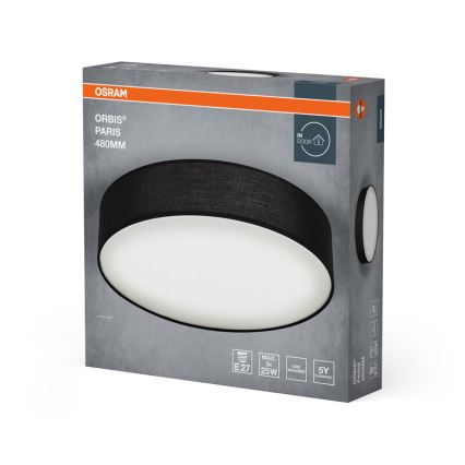 Osram - Loftlampe ORBIS PARIS 3xE27/25W/230V Ø 48 cm sort