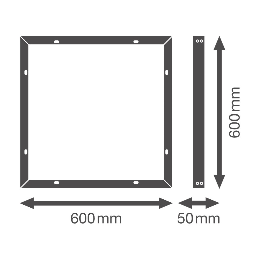 Osram - Metalramme til montering af LED-paneler ESSENTIAL 60x60 cm hvid