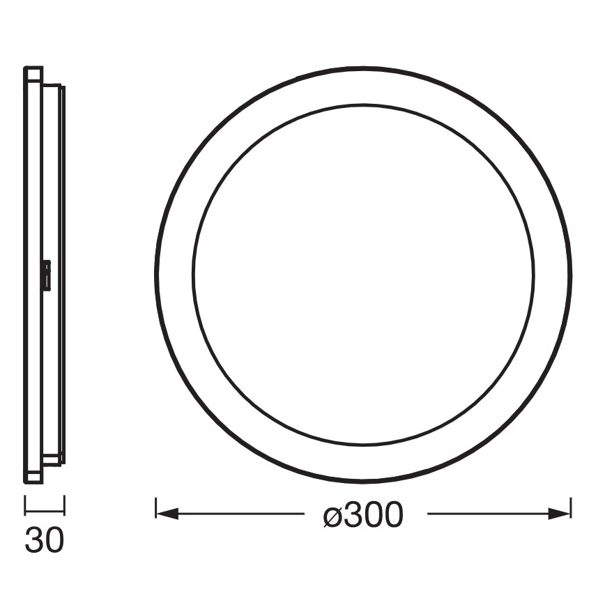 Osram - LED badeværelsesloftlampe ORBIS DISC LED/22W/230V 3000/4000K Ø 30 cm IP44 brun