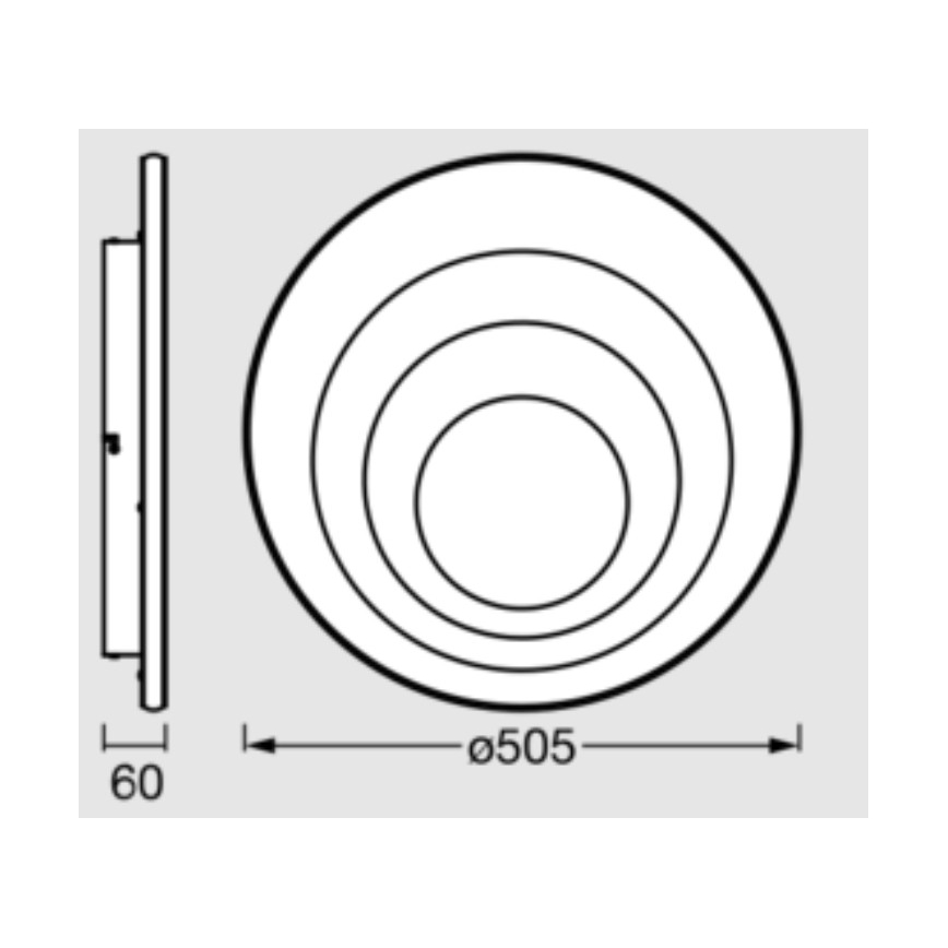 Osram - ORBIS SPIRAL loftlampe LED/42W/230V Ø 50,5 cm hvid