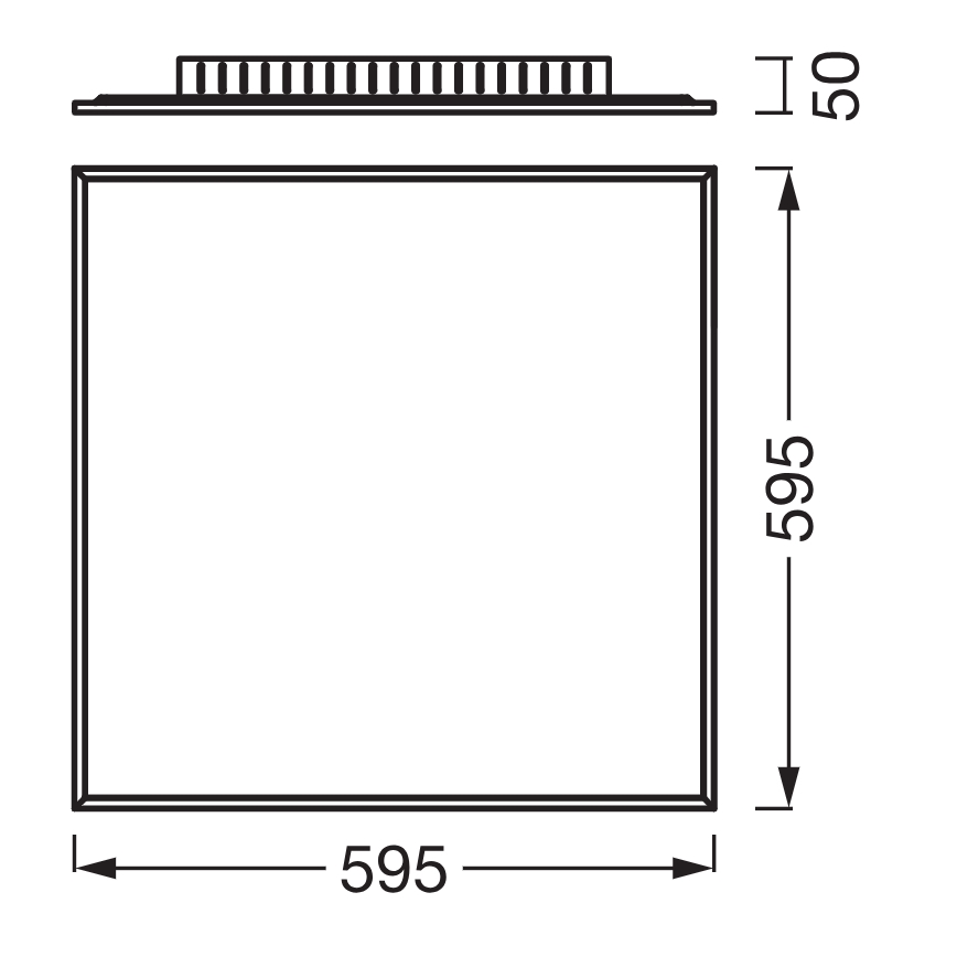 Osram - overflademonteret LED-panel PLANON LED/40W/230V 59,5x59,5 cm hvid