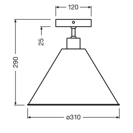 Osram - Overflademonteret loftlampe PULP 1xE27/9W/230V Ø 31 cm