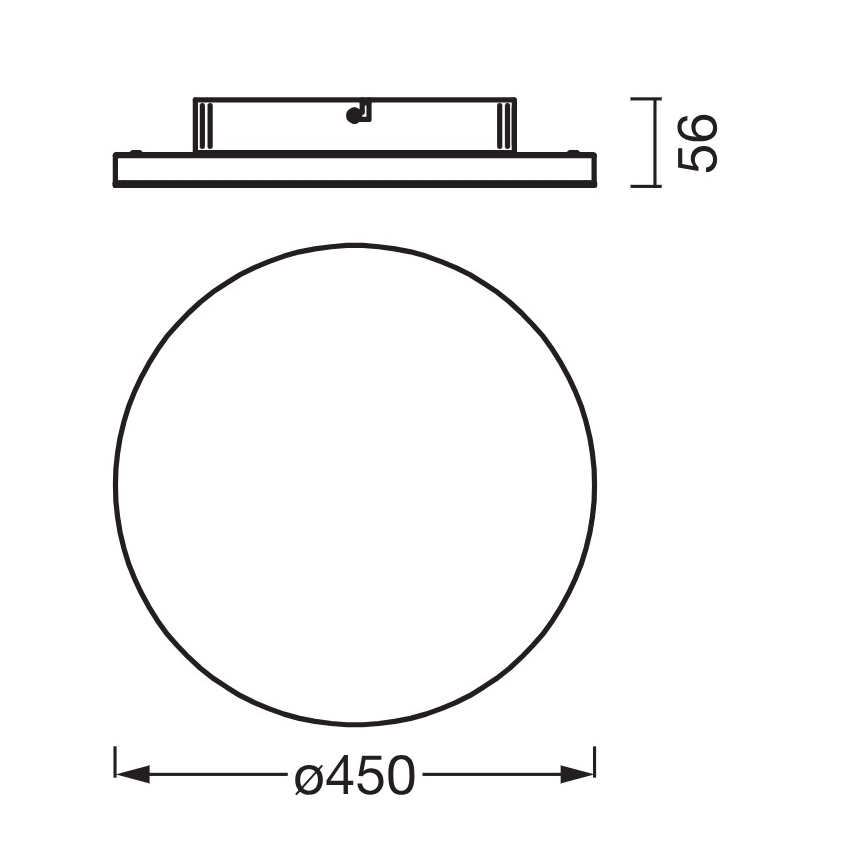 Osram - Påbygget LED-panel PLANON LED/28W/230V 3000K Ø 45 cm hvid