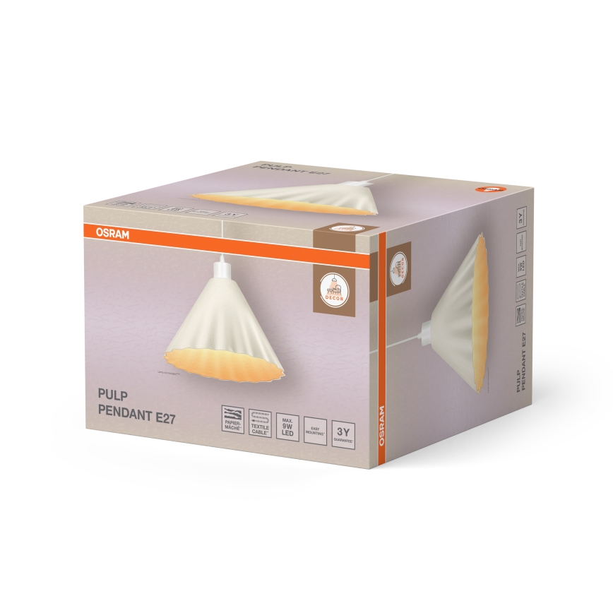 Osram - Pendel med kabel PULP 1xE27/9W/230V Ø 31 cm