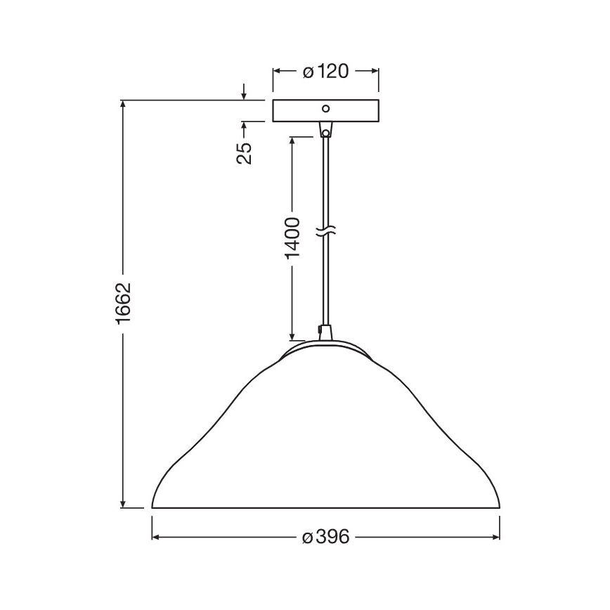 Osram - Pendel med wire LOTUS LEAF 1xE27/9W/230V Ø 39,6 cm