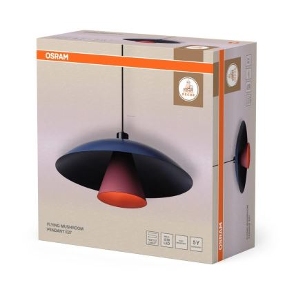 Osram - Pendel på kabel DECOR FLYING MUSHROOM 1xE27/25W/230V Ø 50 cm blå