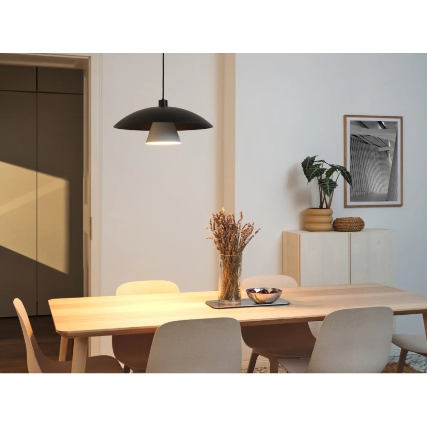 Osram - Pendel på kabel DECOR FLYING MUSHROOM 1xE27/25W/230V Ø 50 cm sort