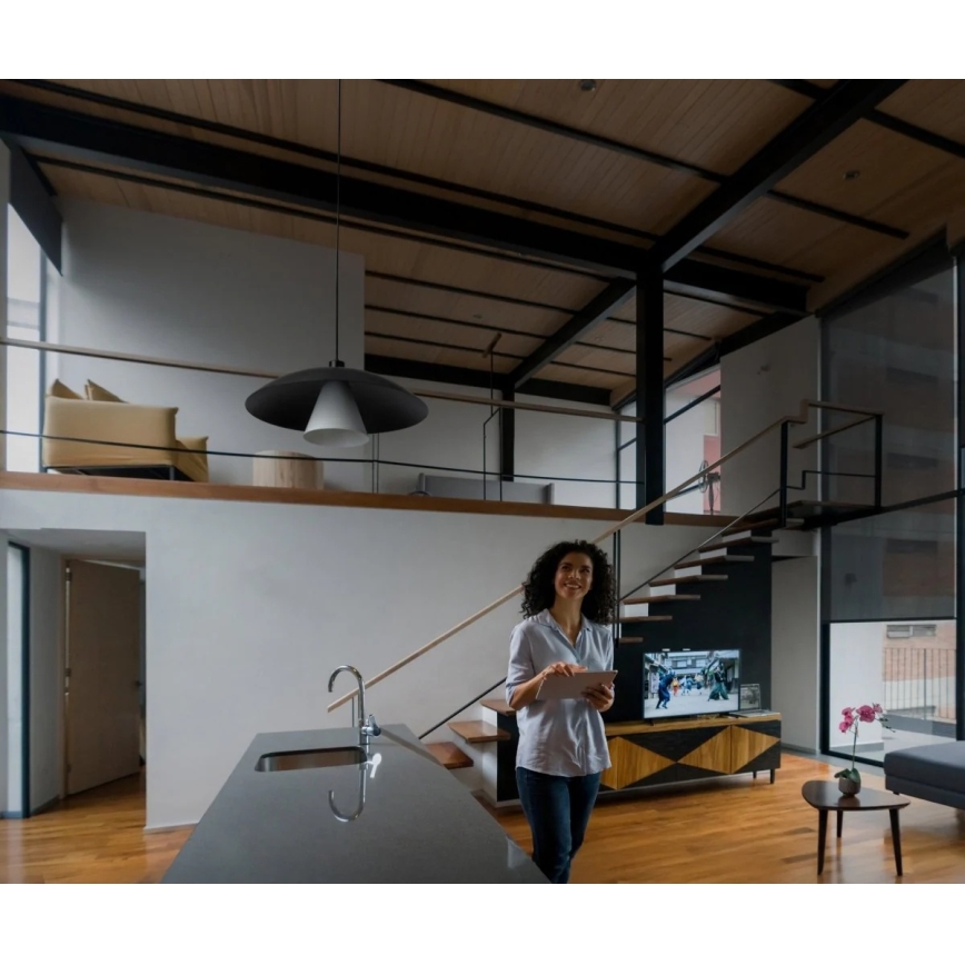 Osram - Pendel på kabel DECOR FLYING MUSHROOM 1xE27/25W/230V Ø 50 cm sort