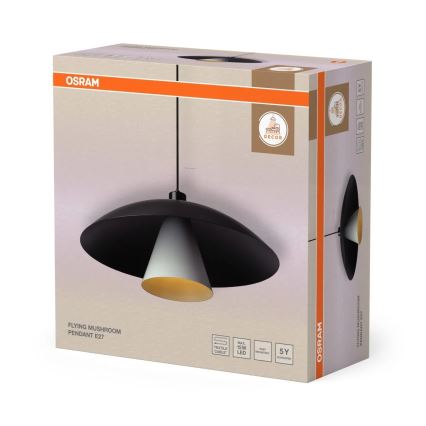 Osram - Pendel på kabel DECOR FLYING MUSHROOM 1xE27/25W/230V Ø 50 cm sort
