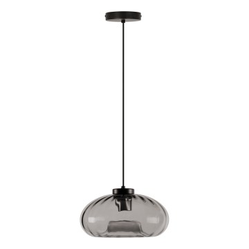 Osram - Pendel på ledning DECOR SMOKE 1xE27/12W/230V Ø 28 cm sort/røggrå
