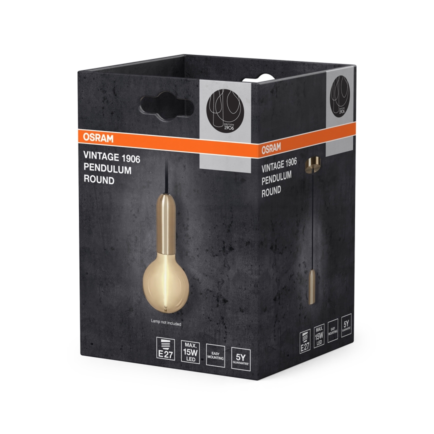 Osram - Pendelkabel PENDULUM ROUND 1xE27/15W/230V guld